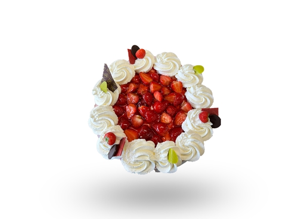 Aardbeien bavariose vlaai